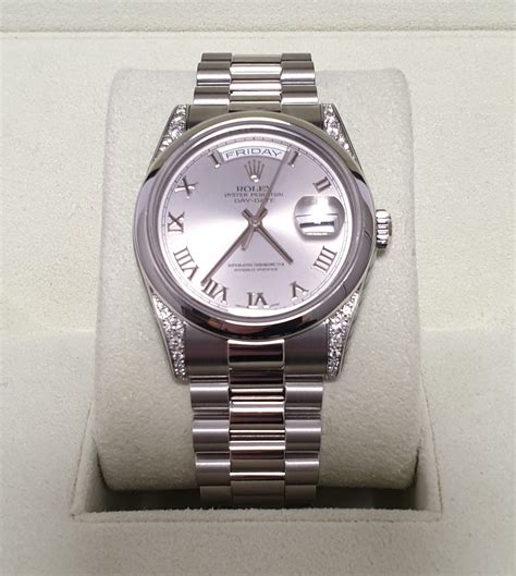 rolex day date silber schwarz|rolex day date 36mm.